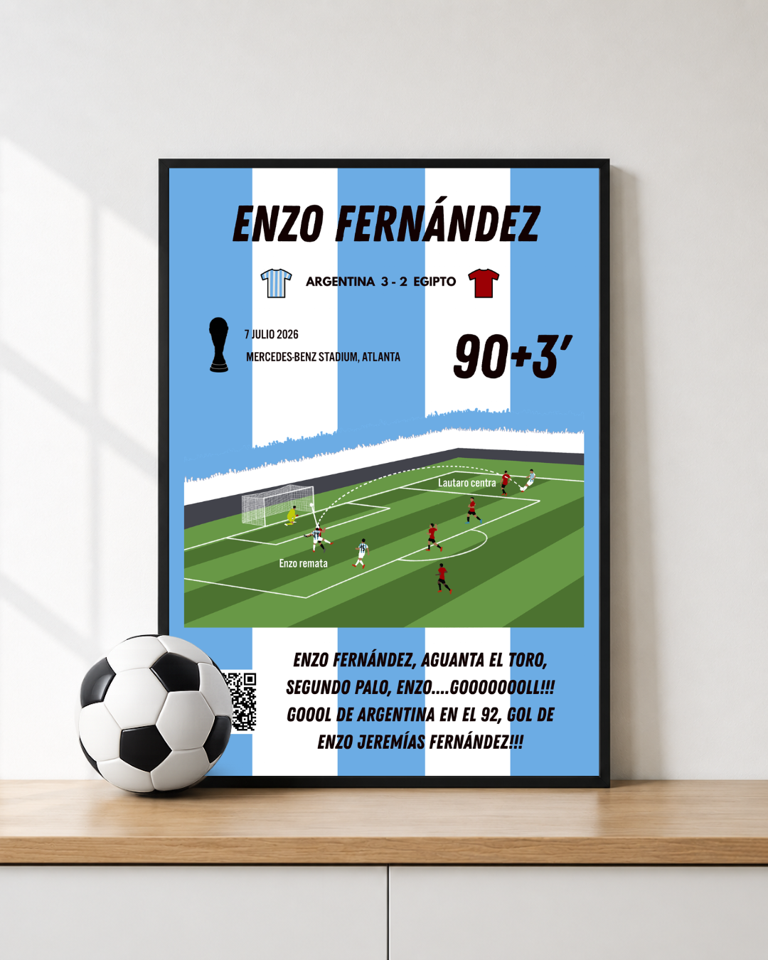 Enzo bate a Egipto en el 90+3